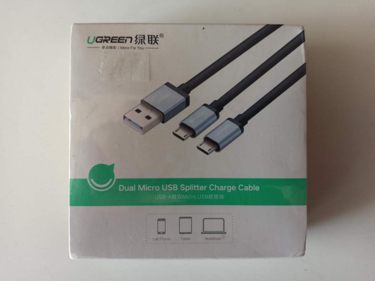 UGREEN DUAL MICRO USB SPLITTER ŞARJ KABLOSU 1.5M