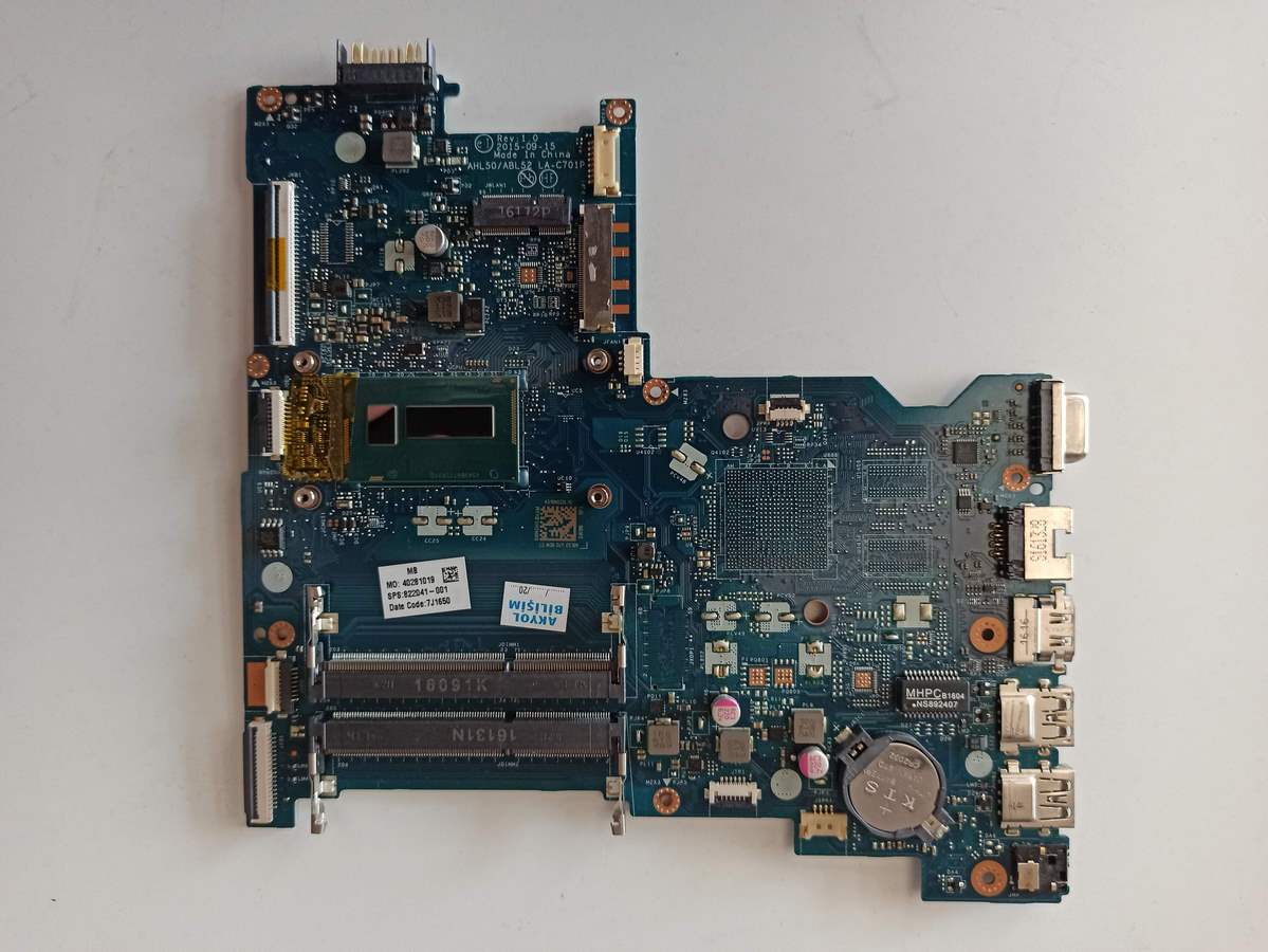 @ORIGINAL HP 250 G4 ANAKART LA-C701P i3-5005U SR27G HD 5500 822041-001