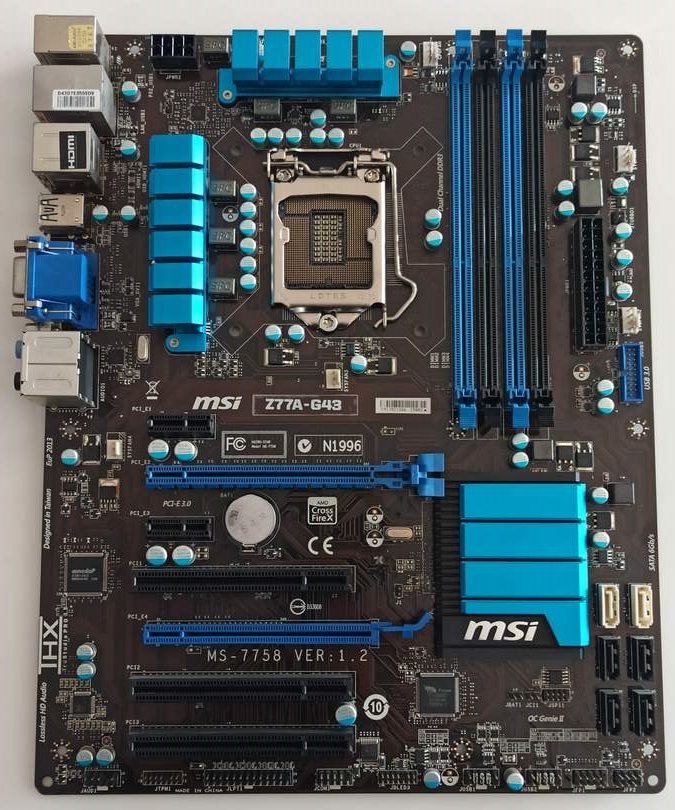 MSI Z77A-G43 MS-7758 Intel Z77 Soket 1155 DDR3 2667MHz(O.C.) DVI&HDMI Anakart