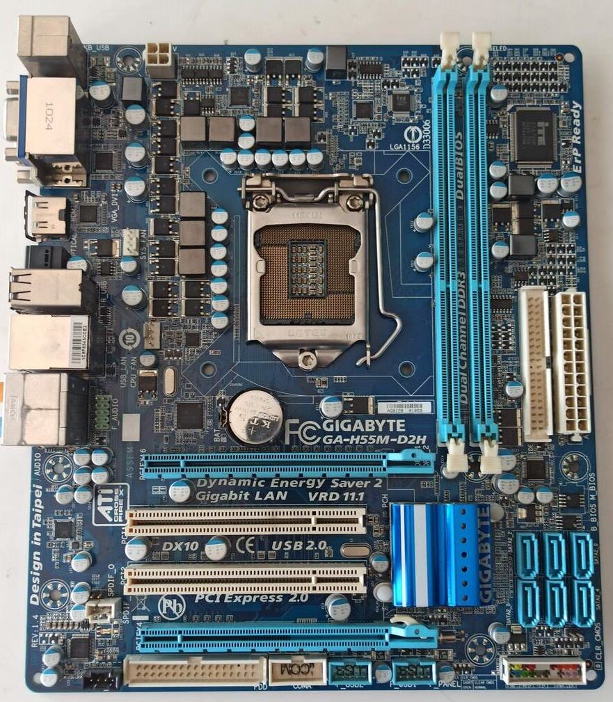 Gigabyte GA-H55M-D2H Rev.1.4 Intel H55 ANAKART Micro ATX Socket 1156