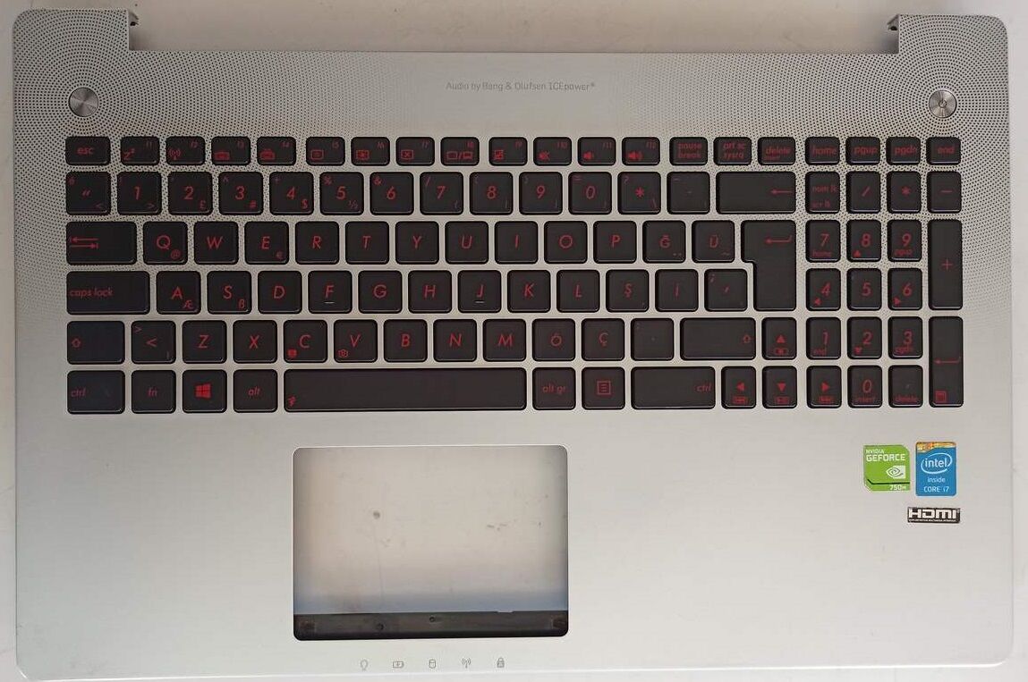 @ORIGINAL Asus ROG G550 ÜST KASA G550J G550JK N550 Q550 G550JX Üst Kasa + IŞIKLI Klavye