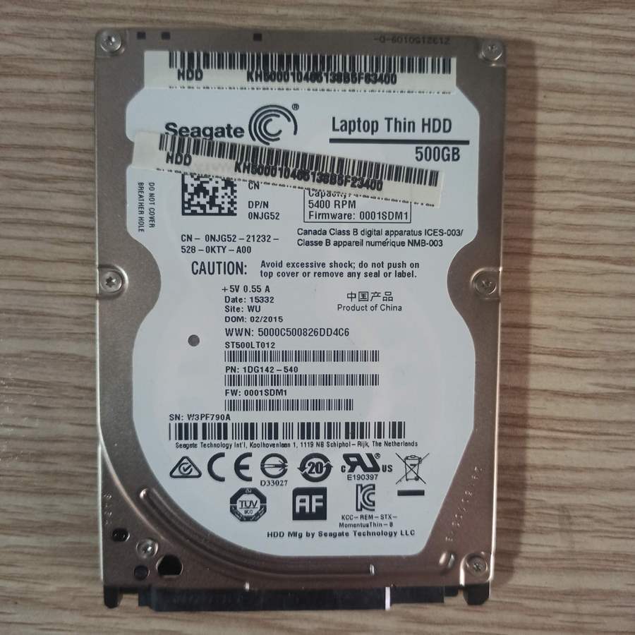 Arızalı Harddisk Seagate ST500LT012 1DG142-540 100729420 RevB
