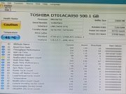Arızalı Harddisk 500GB Toshiba DT01ACA050 AAA AA10/750 220 0A90377 01