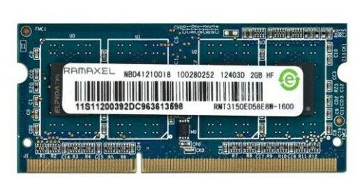 Ramaxel Rmt3150ed58e8w-1600 2gb Sodimm Ddr3 Pc12800 (1600)