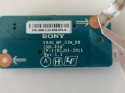 @ORIGINAL SONY VPCSB4Z9E Sim Kart Okuyucu PCG-4121DM Sim Kart Okuyucu V030_MP_SIM_DB CNX-459