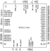 Realtek RTD2136R QFN-48 Entegre Devre RTD 2136R