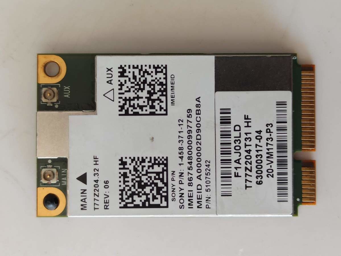 @ORIGINAL SONY VPCSB4Z9E 3G WWAN KART PCG-4121DM 3G WWAN KART 1-458-371-12