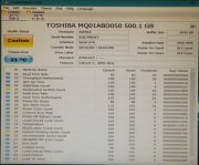 Arızalı HDD 500GB Toshiba MQ01ABD050 AAA AA00/AX001A G003138A