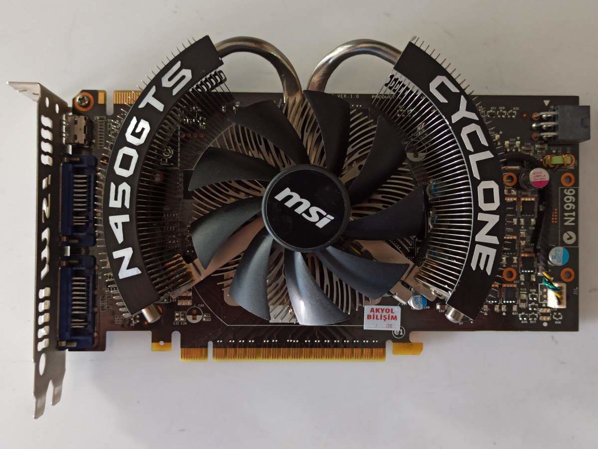 MSI N450GTS Cyclone 1GD5/OC 1GB 128Bit DDR5 DL DVI/Mini HDMI Ekran Kartı