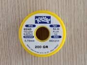 KURTEL LEHİM TELİ 60/40 TIN/LEAD Sn60Pb40 0,75mm  200 GR LEHİM TELİ