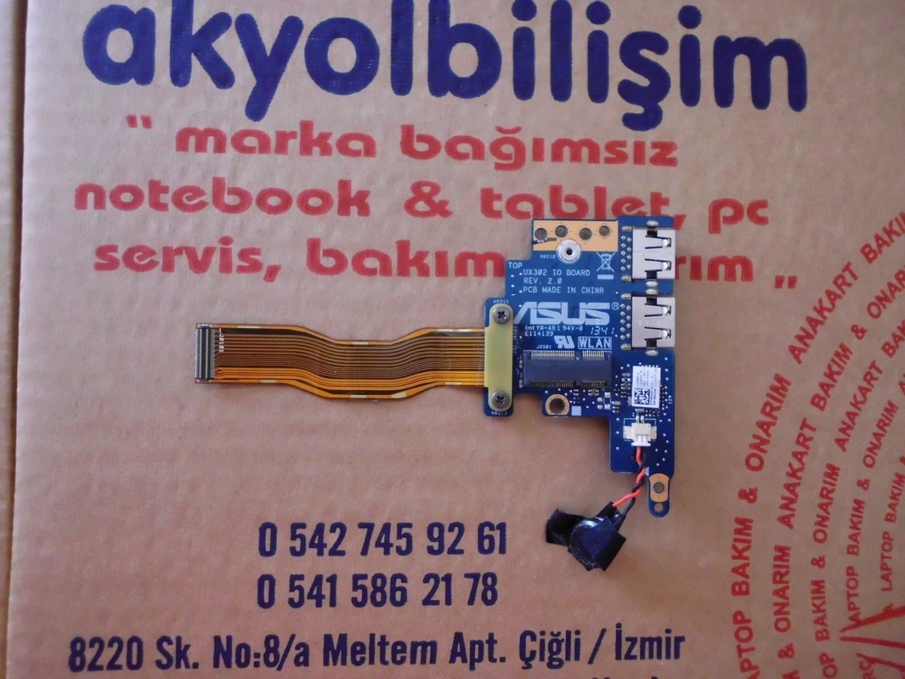 @ORIGINAL Asus UX302 UX302LG UX302LA IO Board Usb & WLan FPC Flex Kablo UX302 IO BOARD