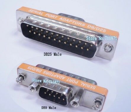 DB9 DB25 Erkek adaptör D9/D25 Seri Port Adaptörü 9Pin/25Pin Erkek Konnektör 9 P/ 25 P