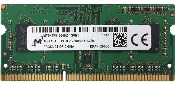 Micron 4 GB 1Rx8 PC3L 12800S 11-13-B4 DDR3 Ram MT8KTF51264HZ-1G6N1 1602