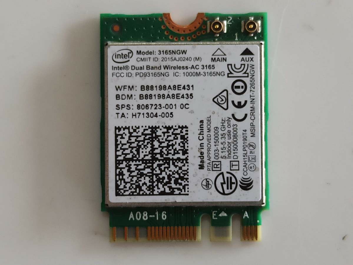 @ORIGINAL HP 250 G5 WIRELESS 3165NGW INTEL WIRELESS-AC 3165 806723-001