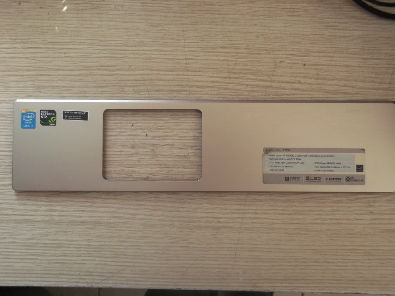 @ORIGINAL V3-772G VA73 ÜST KASA TOUCH PAD PANEL KASA