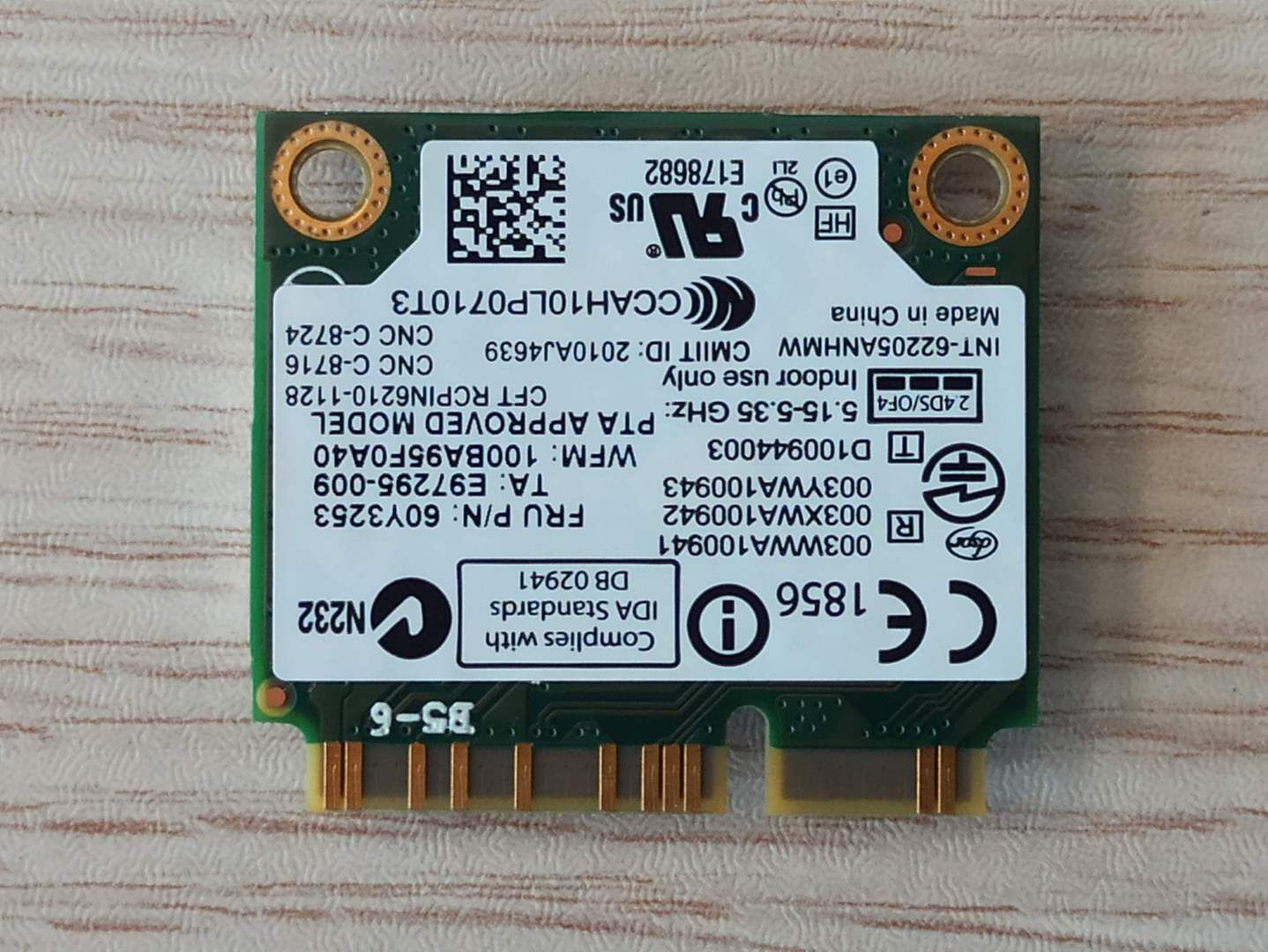 Lenovo T520 Ağ Kartı Centrino Advanced-N 6205 62205ANHMW