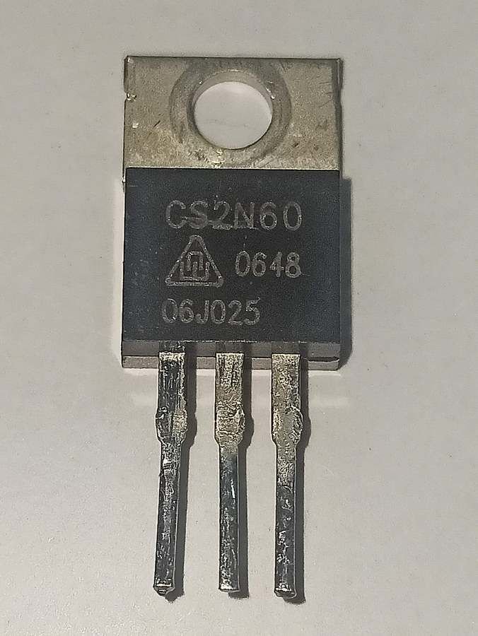 CS2N60 600V 4.6Ω 2.1A TO-220 Mosfet