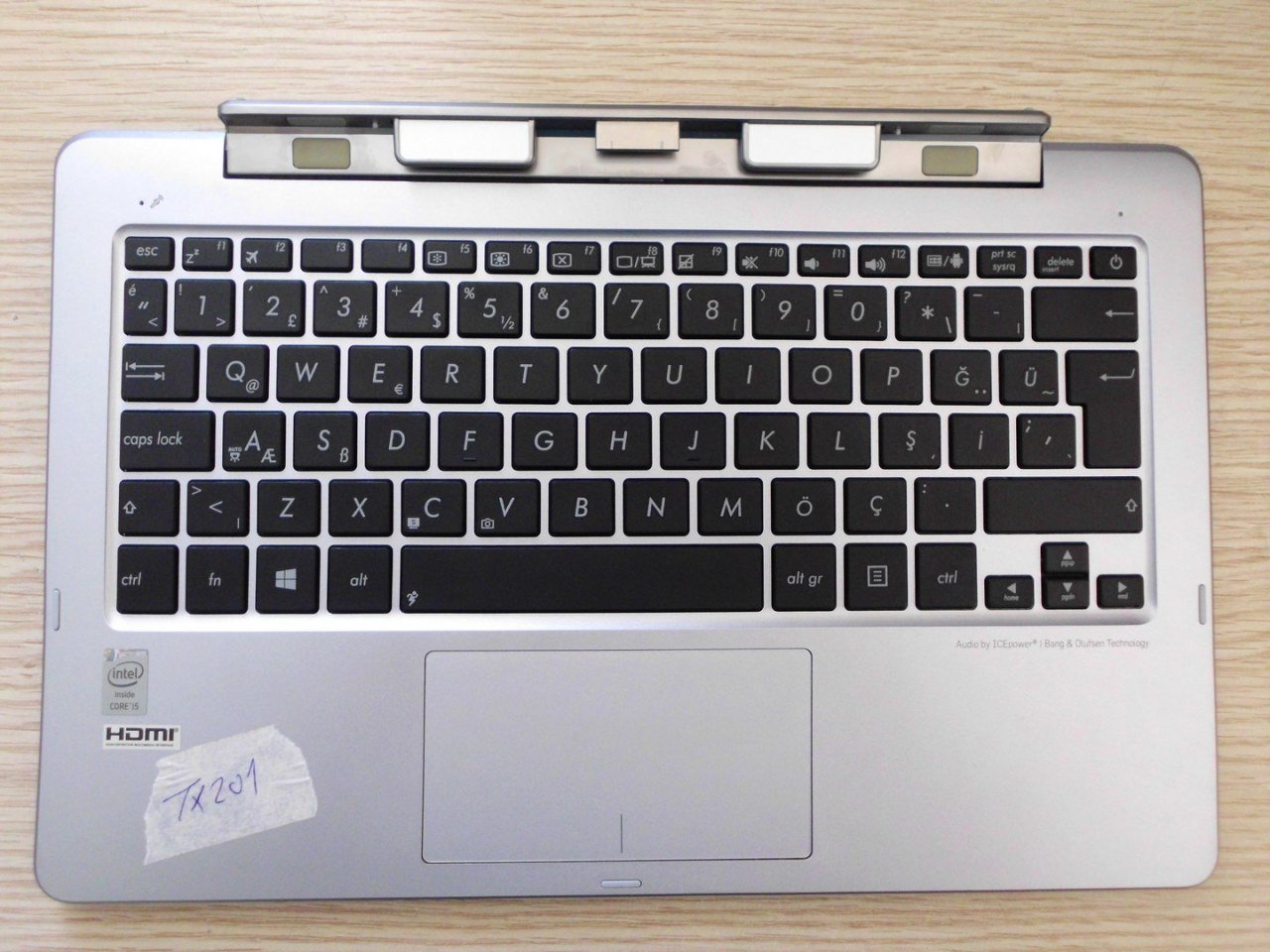 @ORIGINAL Asus TX201 ÜST KASA TX201L TX201LA Üst Kasa + Klavye + Hoparlör Lcd Data 13NB03I1AP0321