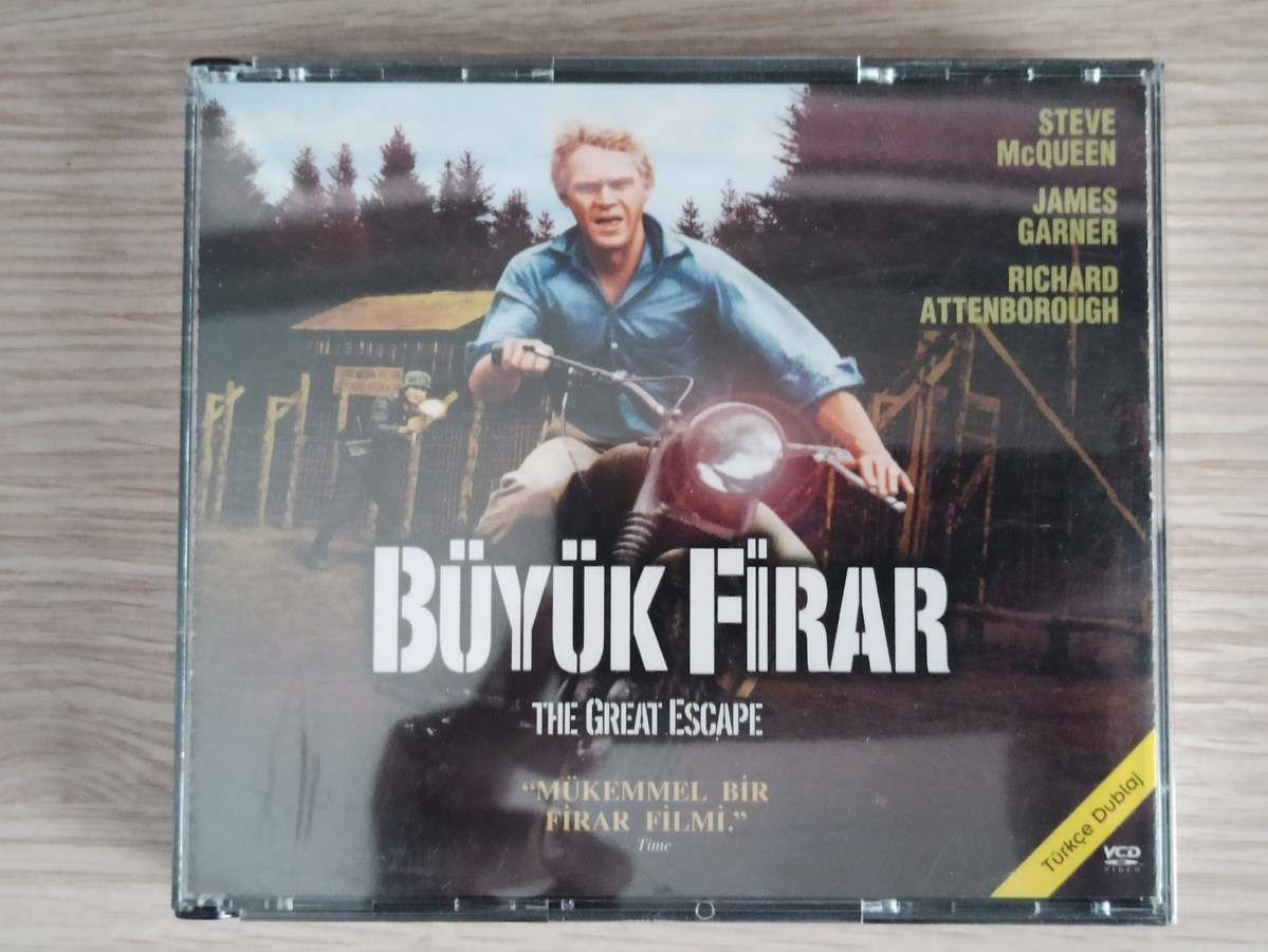 @ORIGINAL BÜYÜK FİRAR THE GREAT ESCAPE VCD FİLM (3 CD, TÜRKÇE DUBLAJ)