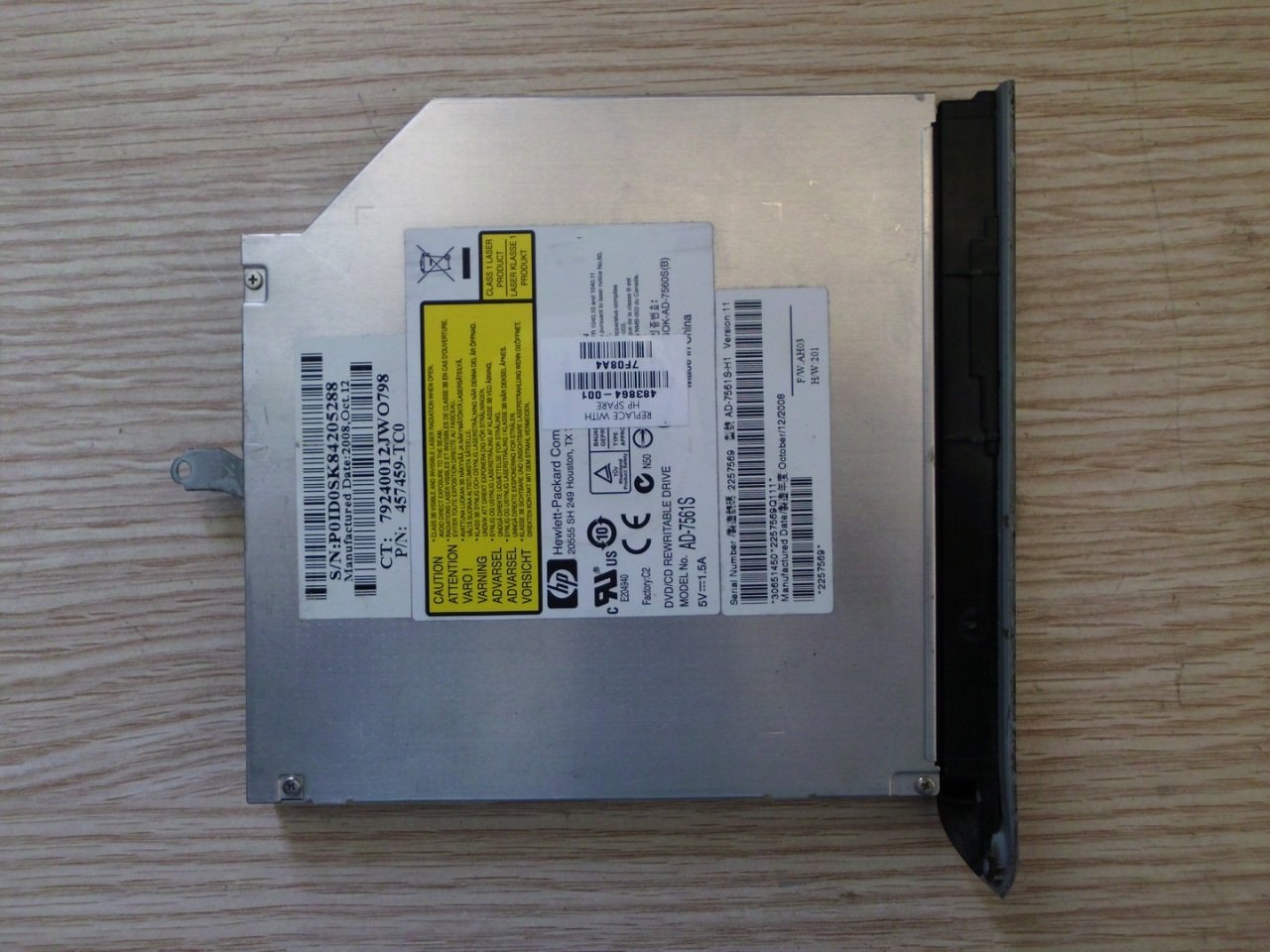 @ORIGINAL dv5-1225et DVD WRITER OPTIK AD-7561S 483864-001