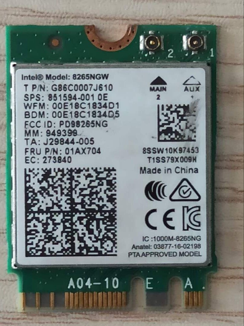 Asus G703V Ağ Kartı 8265NGW 851594-001