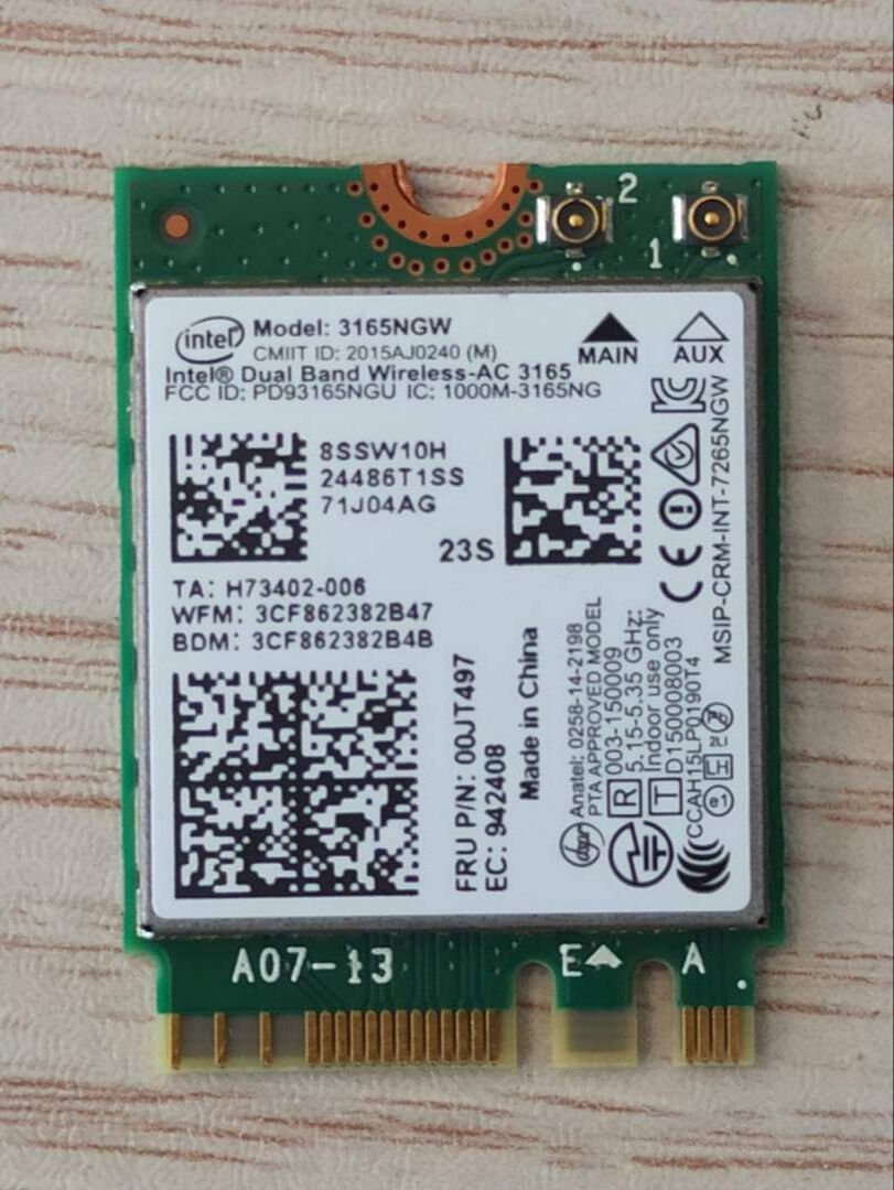 Lenovo 310-15ikb Ağ Kartı INTEL 3165NGW intel