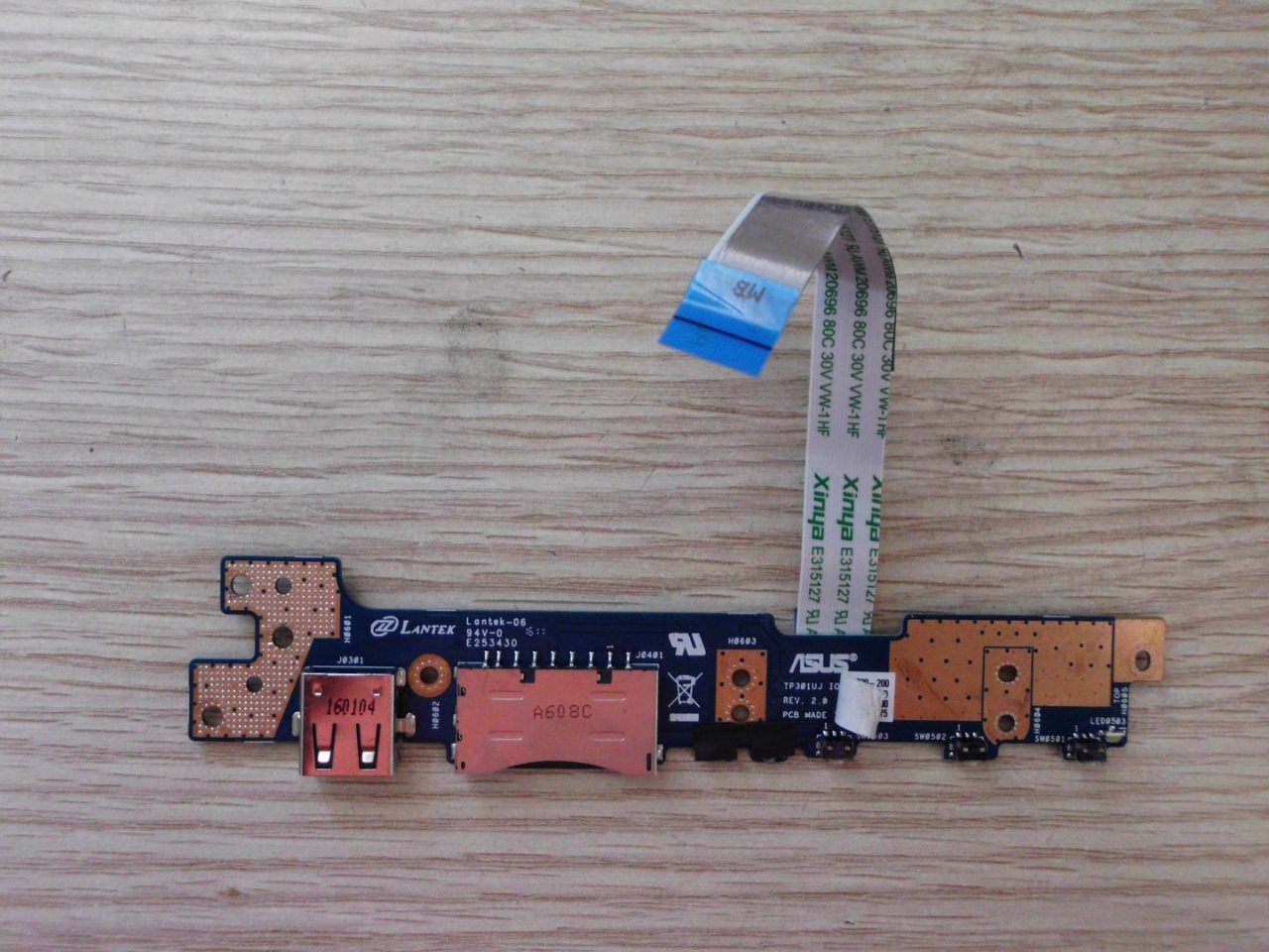 @ORIGINAL Asus TP301 TP301UA TP301UJ IO Board Usb & Audio Jack Flex Kablo