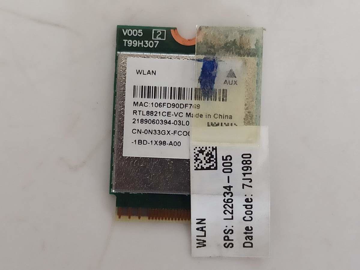 HP 17-cd0005nt Ağ Kartı Hp 17-Cd Wireless RTL8821CE L22634-005