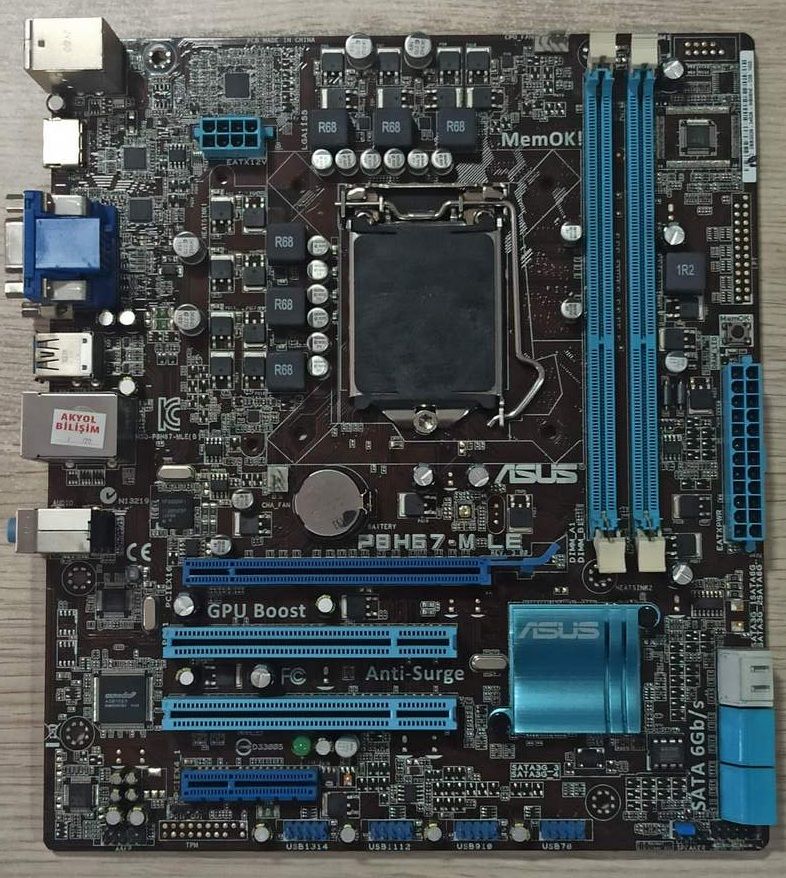 ASUS P8H67-M LE ANAKART H67 Soket 1155 DDR3 USB 3.0