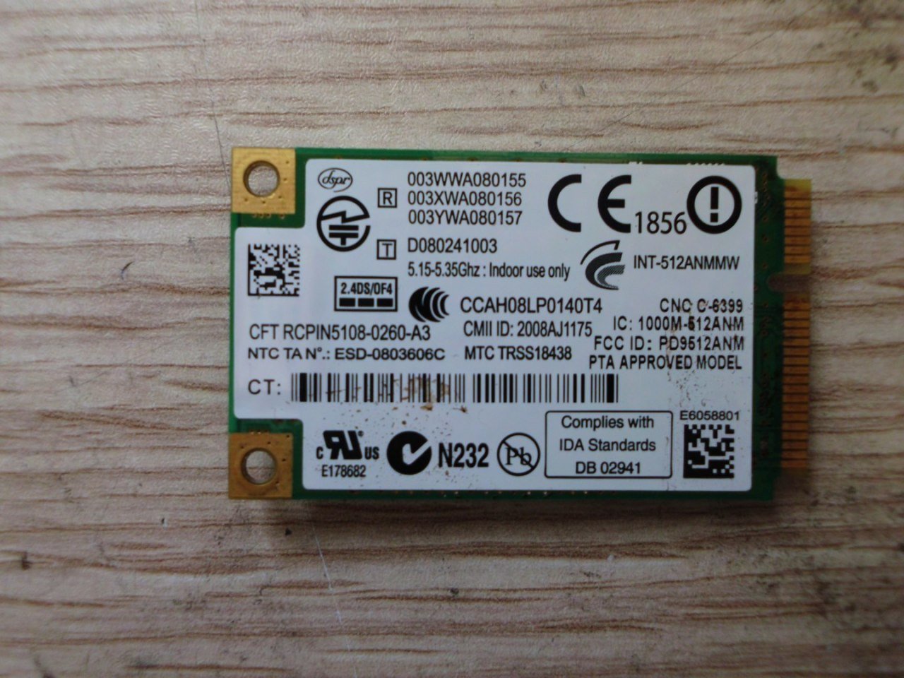 @ORIGINAL 4937 4937G WIRELESS 512AN_MMW INTEL WIFI LINK 5100