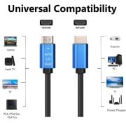 4K01 Yüksek Hızlı 4K UHD 2.0 V HDTV Premium 1.5 m 19+1 High Quality HDMI
