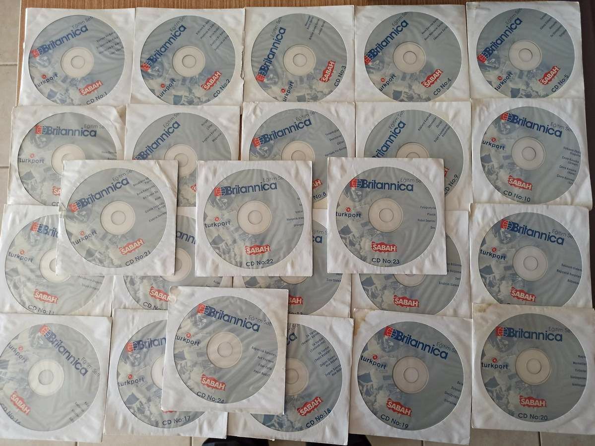 @ORIGINAL Britannica Eğitim Seti CD'si / 24 Adet
