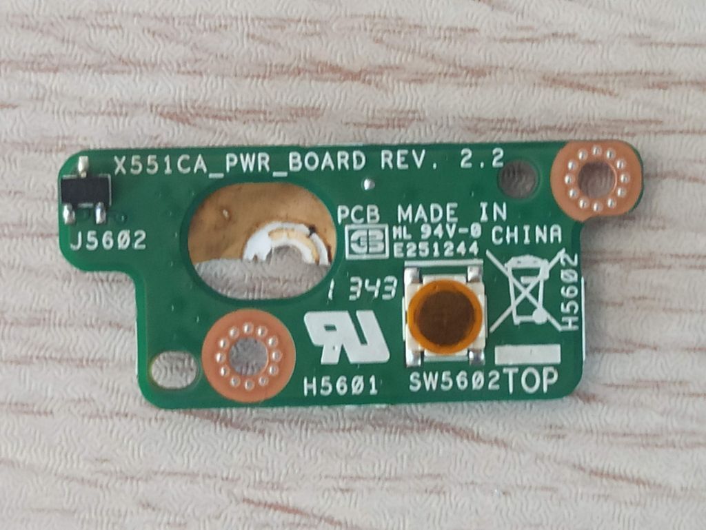 ASUS X551 POWER BOARD X551CA_PWR_BOARD 2.2