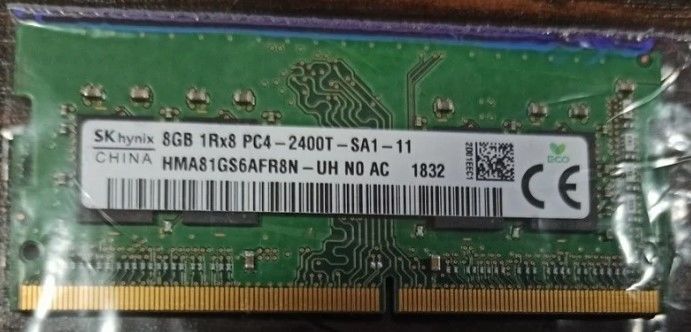 SK hynix 8 GB 1Rx8 PC4 2400T SA1-11 Ram HMA81GS6AFR8N