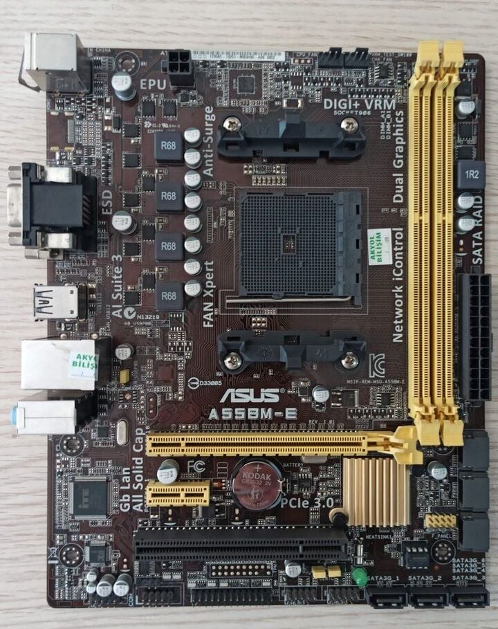 ASUS A55BM-E A55 Ddr3 Soket Fm2+ Matx Anakart