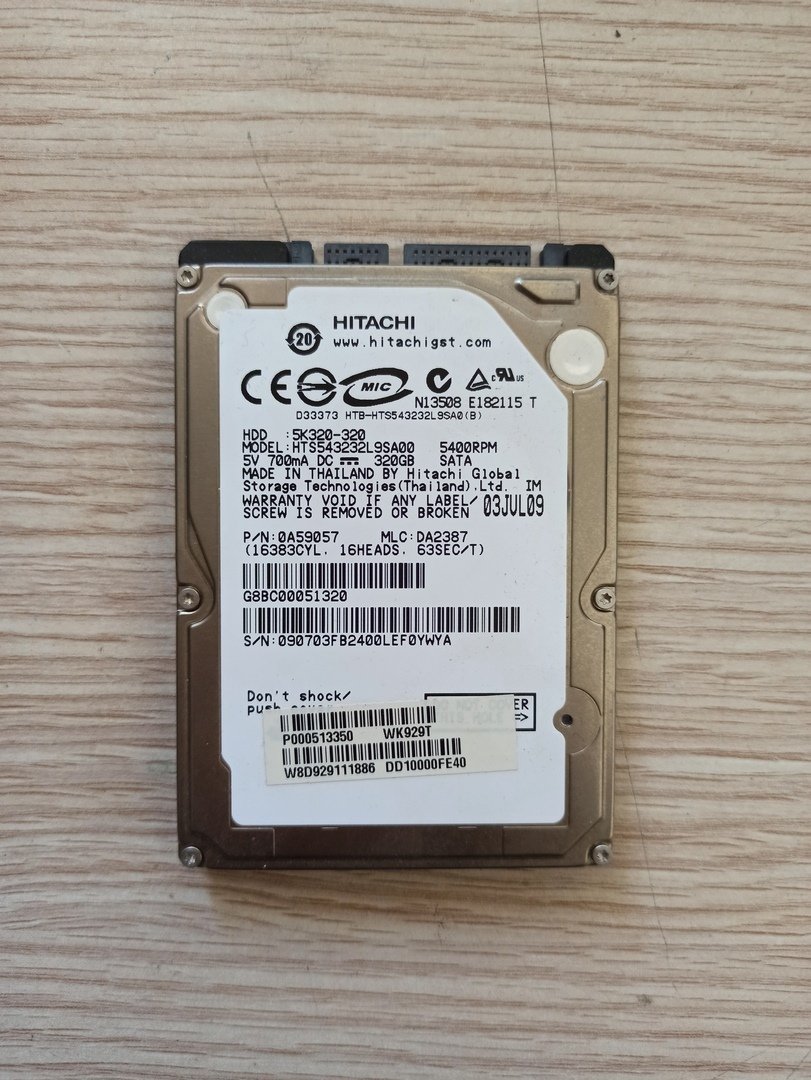 Arızalı Harddisk HGST 5K320-320 HTS543232L9SA00 220 0A90002 01