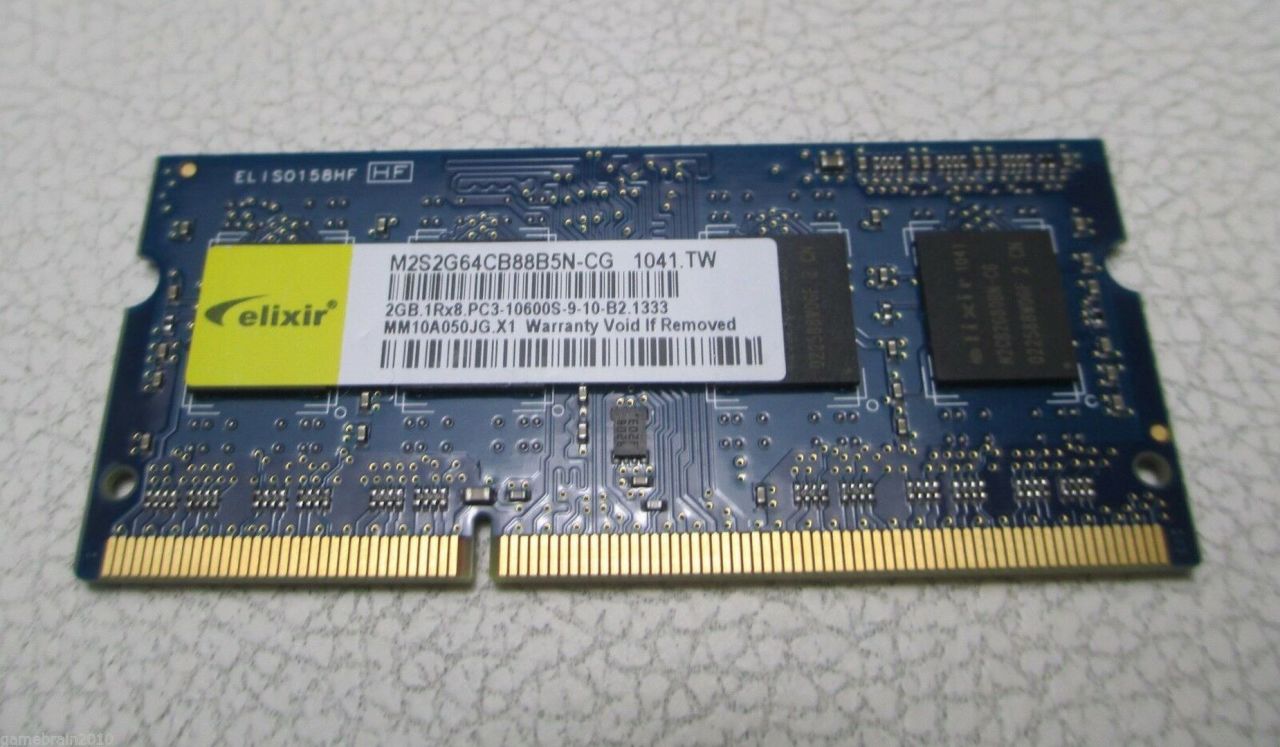 ELIXIR 2 GB 1Rx8 PC3 10600S 9-10-B2 1333 DDR3 NOTEBOOK RAM