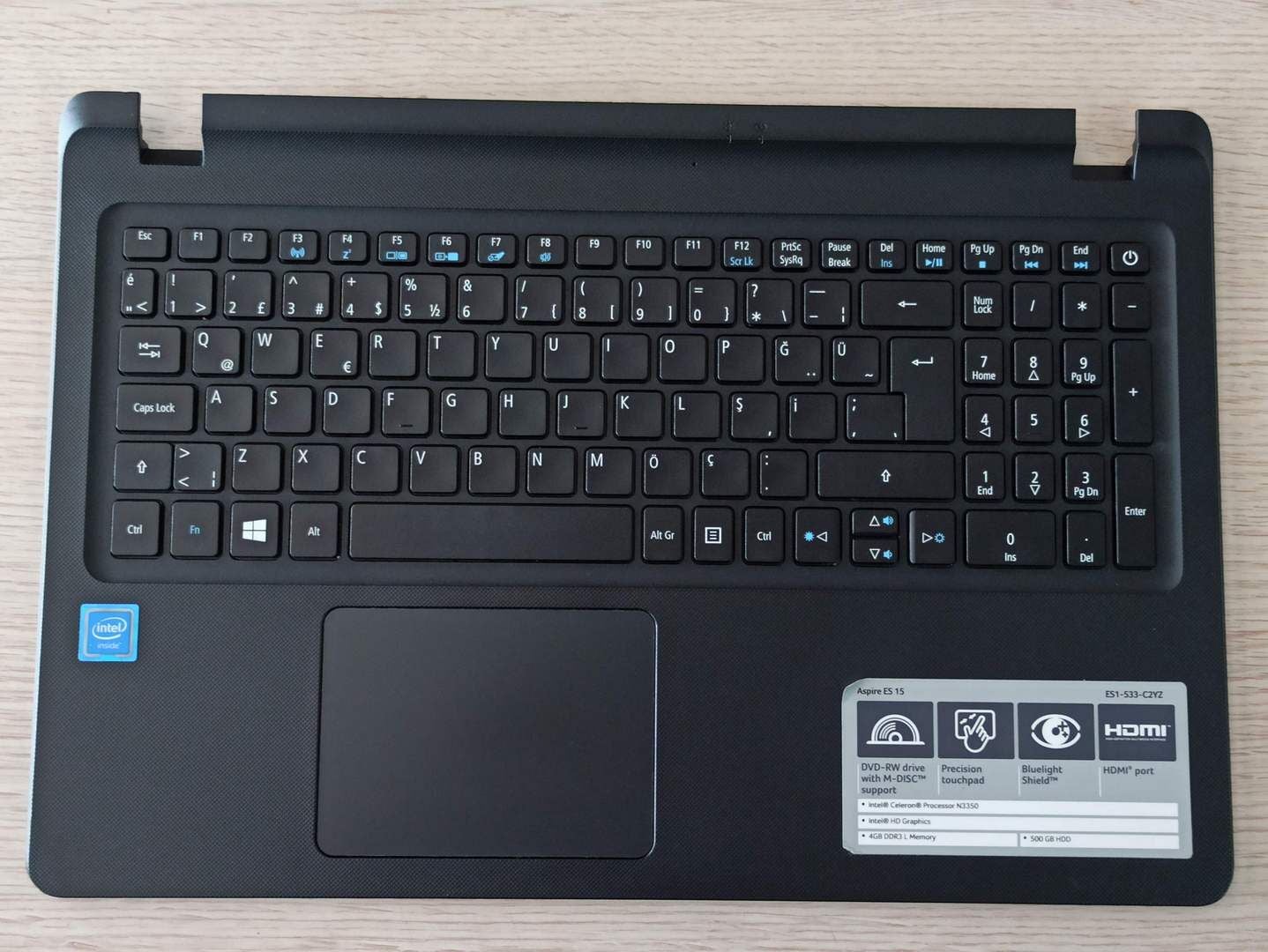 Acer ES1-533 Üst Kasa & Klavye AP1NX000400