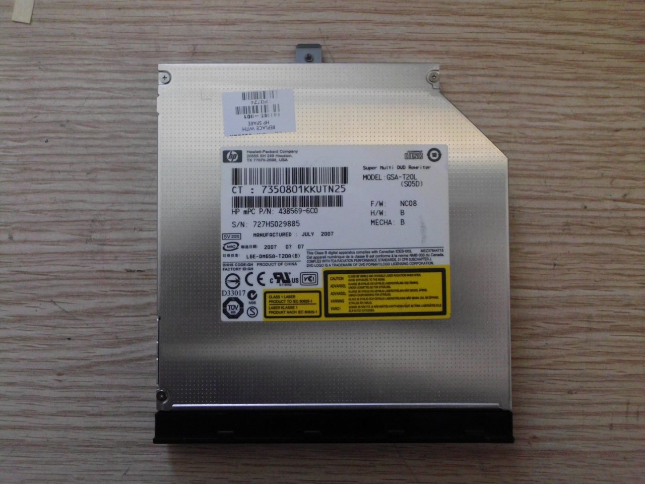 @ORIGINAL dv 9530eg dv9530eg DVD WRITER GSA-T20L 438569-6C0